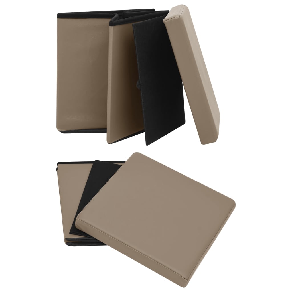 Sgabello con Contenitore Pieghevole Cappuccino in PVC - homemem39