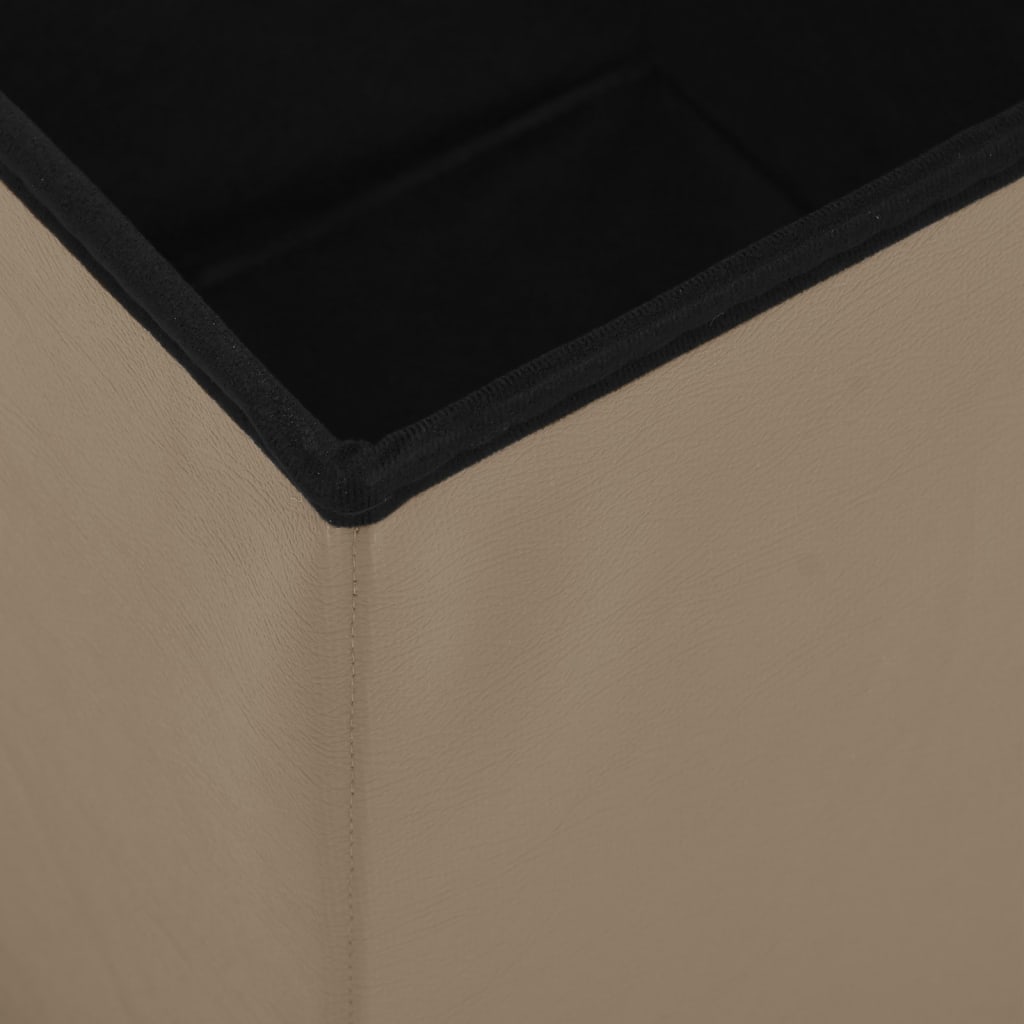 Sgabello con Contenitore Pieghevole Cappuccino in PVC - homemem39