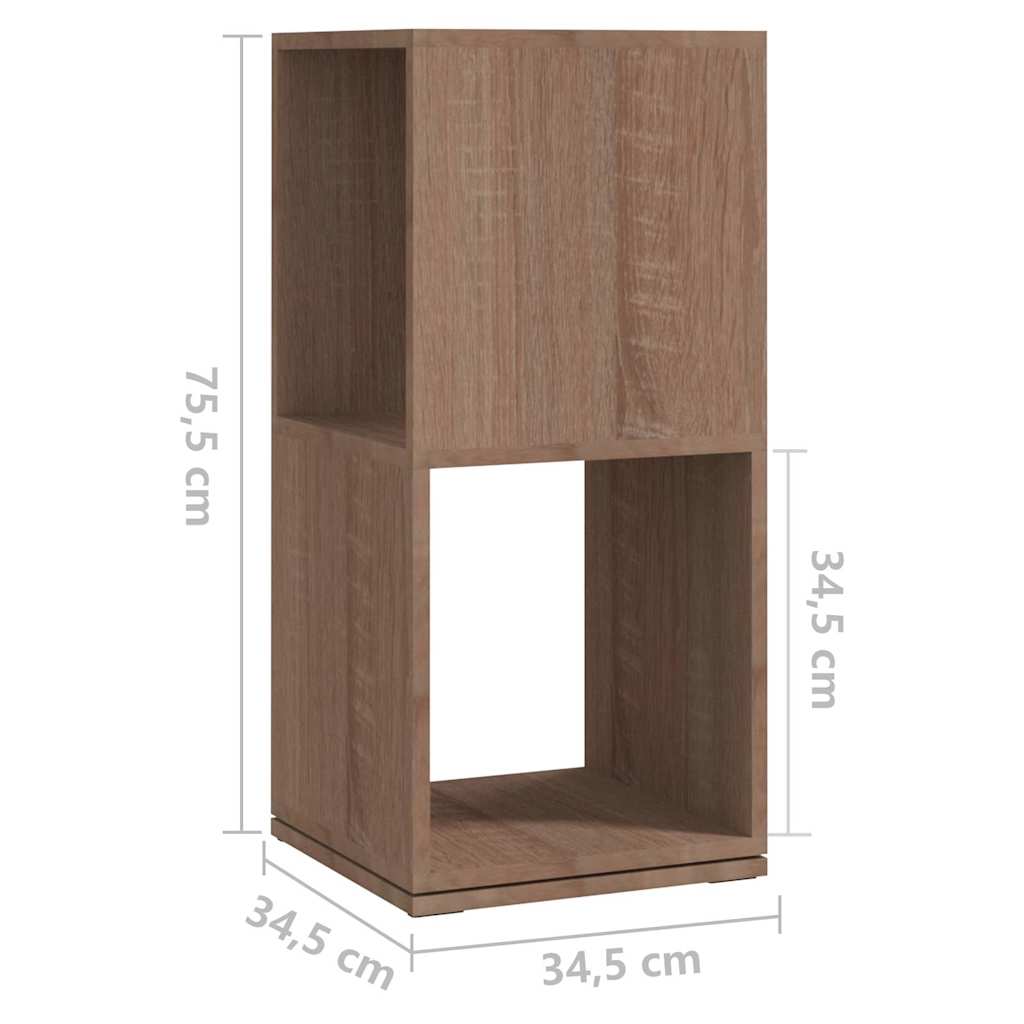 Armadietto Girevole Rovere Sonoma 34,5x34,5x75,5 cm Truciolato