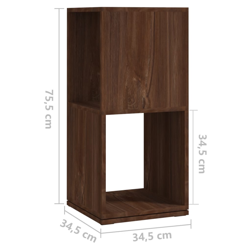 Armadietto Girevole Marrone Rovere 34,5x34,5x75,5cm Truciolato | homemem39