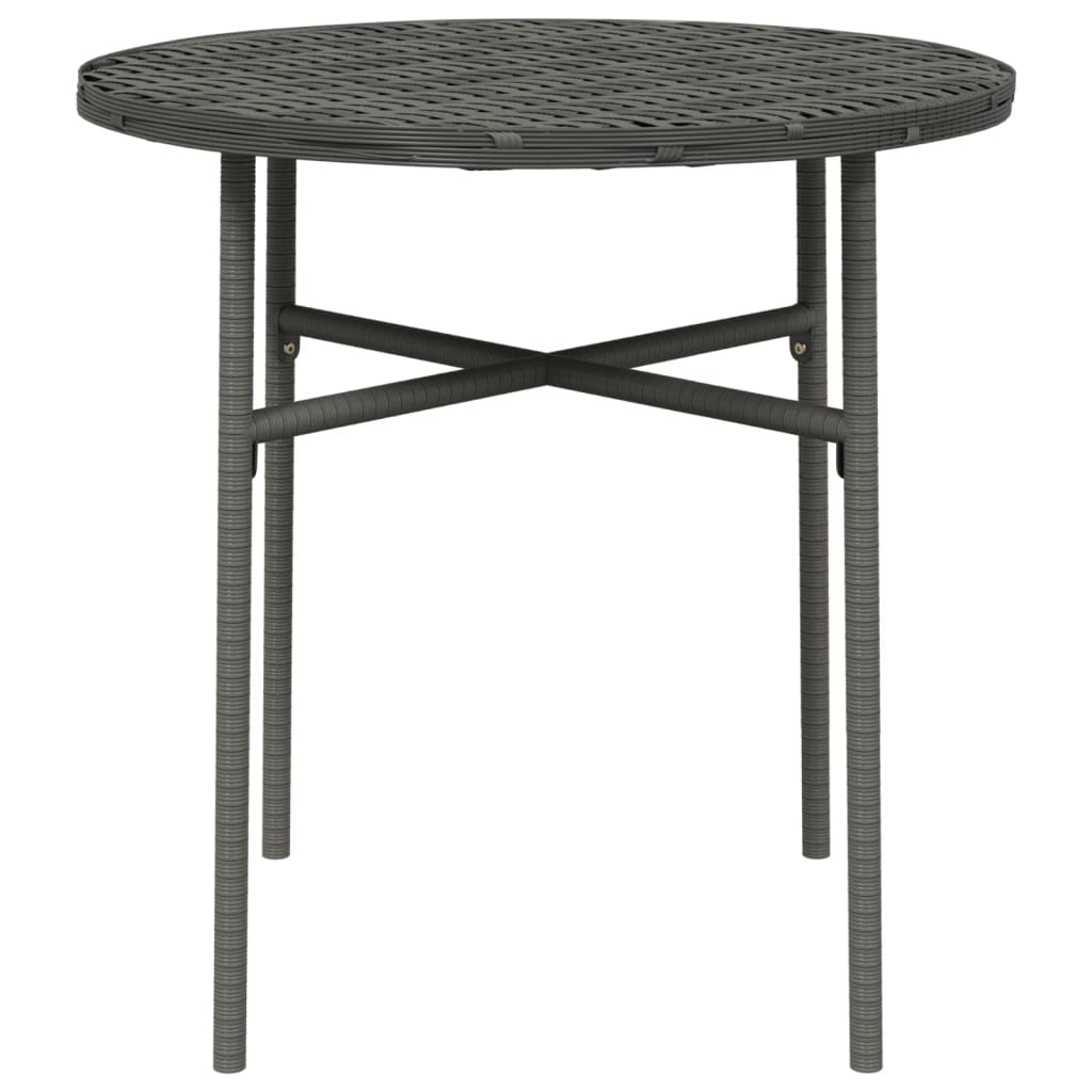 Tavolino da Tè Grigio 45 cm in Polyrattan - homemem39