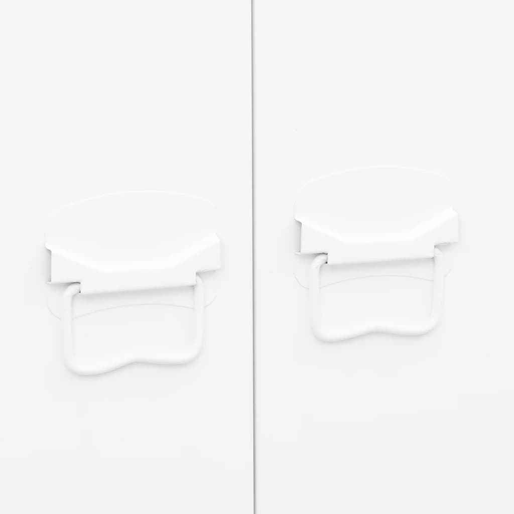 Armadio Bianco Industriale 90x50x180 cm in Metallo - homemem39