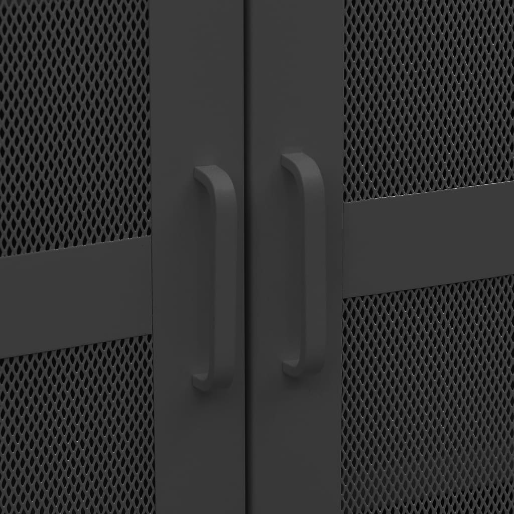 Armadio Classificatore Industriale Nero 70x40x115 cm in Metallo