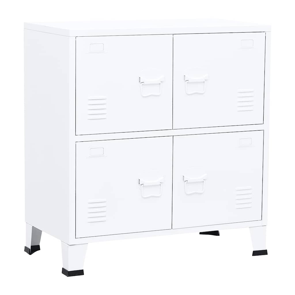 Armadio Classificatore Industriale Bianco 75x40x80 cm Acciaio - homemem39