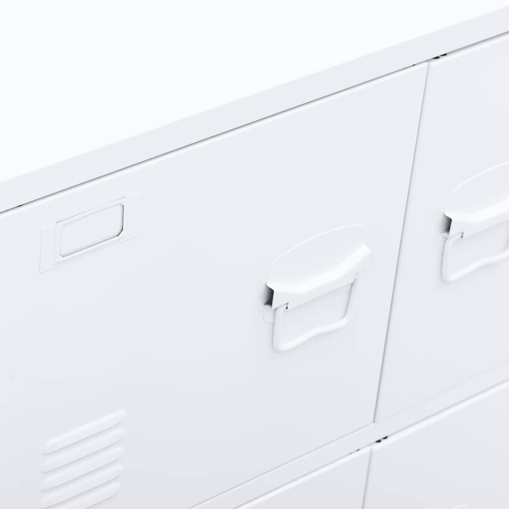 Armadio Classificatore Industriale Bianco 75x40x80 cm Acciaio - homemem39