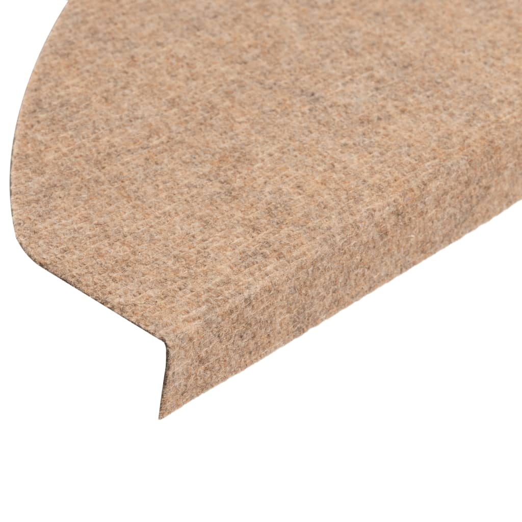 Tappetini Autoadesivi per Scale 15 pz 65x22,5x3,5 cm Beige - homemem39