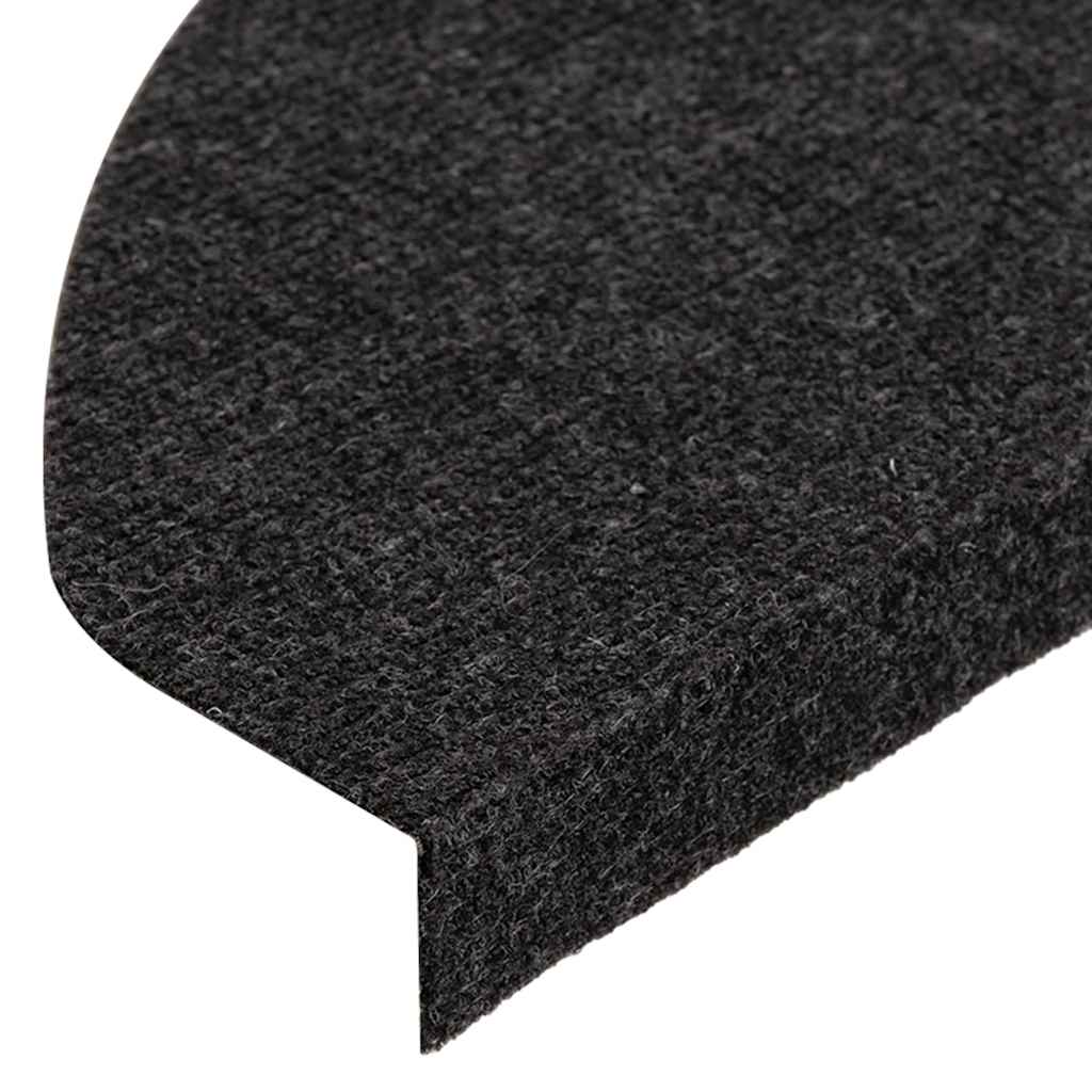 Self-Adhesive Mats for Stairs 15 pcs 65x22.5x3.5 cm Black