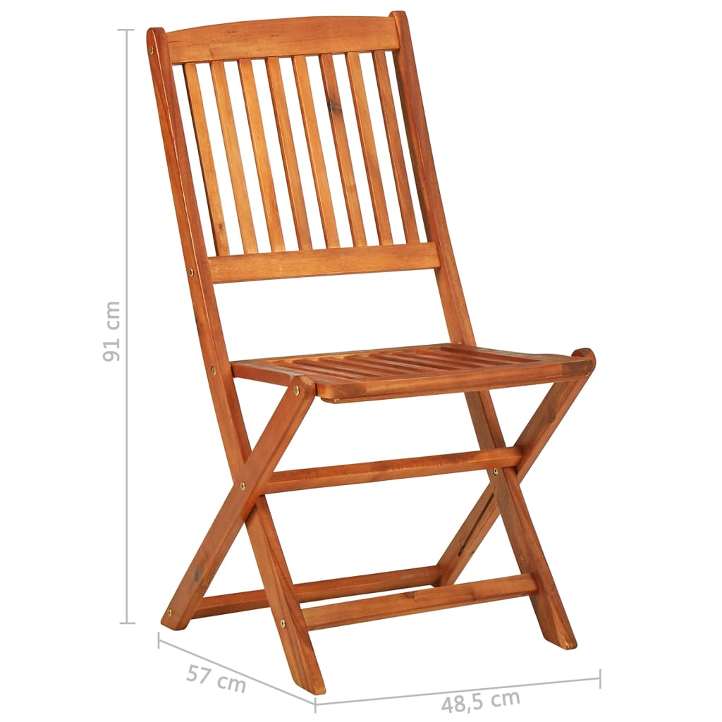Set da Pranzo da Giardino 9 pz 220x90x75 cm Massello di Acacia | homemem39