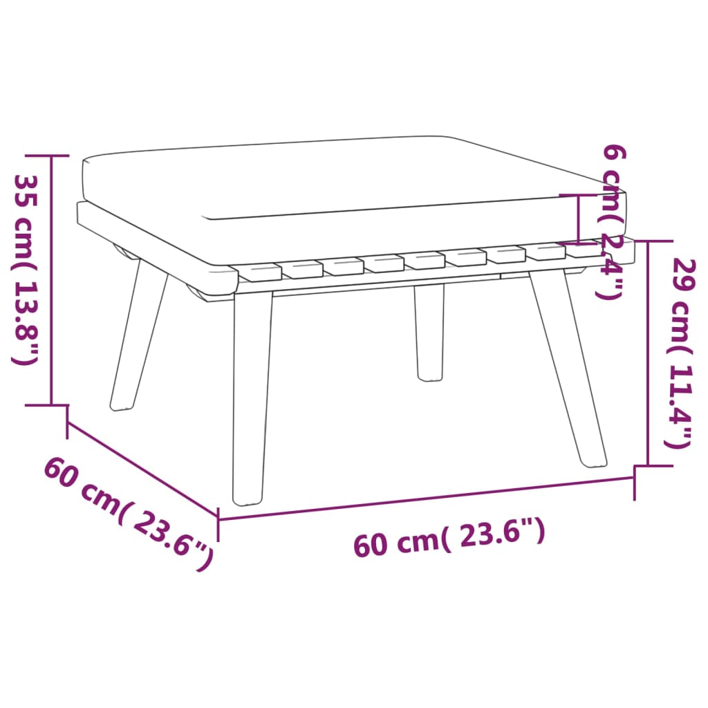 Set Divani da Giardino 6 pz con Cuscini in Massello di Acacia | homemem39