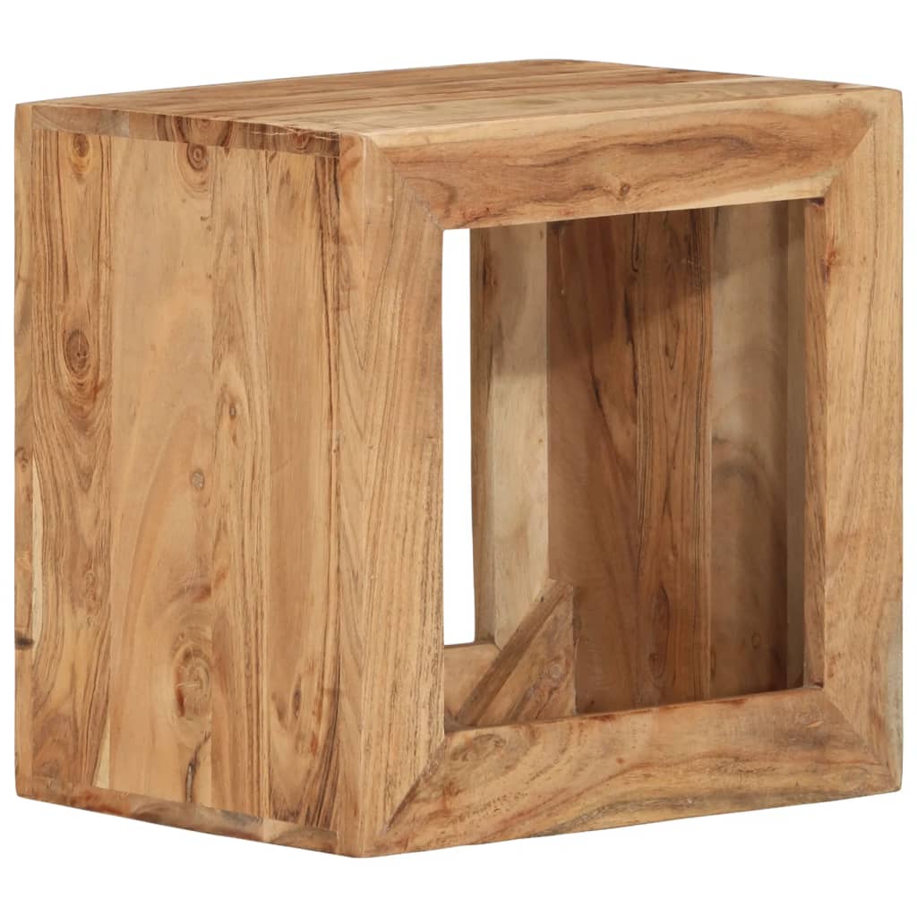 Sgabello 40 x 30 x 40 cm Legno Massello di Acacia | homemem39