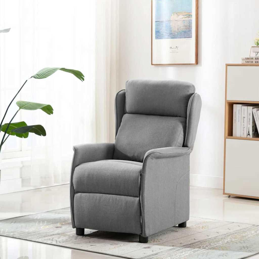 Poltrona reclinabile Grigio chiaro 67.5 x 93.5 x 101.5 cm