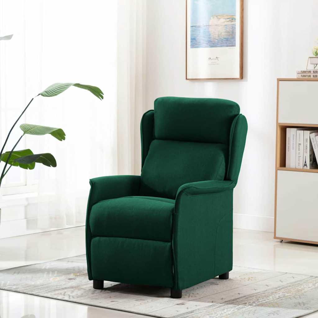 Poltrona reclinabile Verde scuro 67.5 x 93.5 x 101.5 cm Tessuto