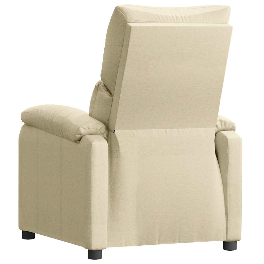 Poltrona Reclinabile in Tessuto Crema