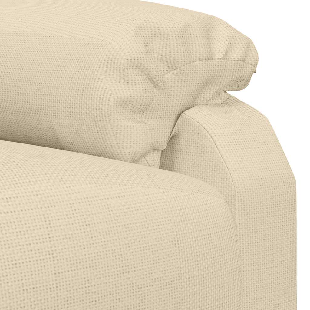 Poltrona Reclinabile in Tessuto Crema
