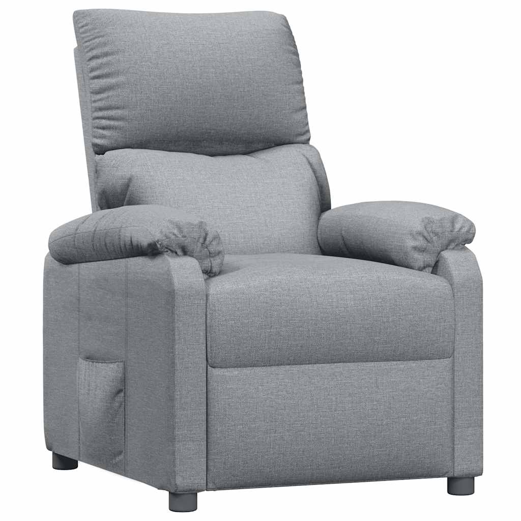 Poltrona Reclinabile in Tessuto Grigio Chiaro - homemem39