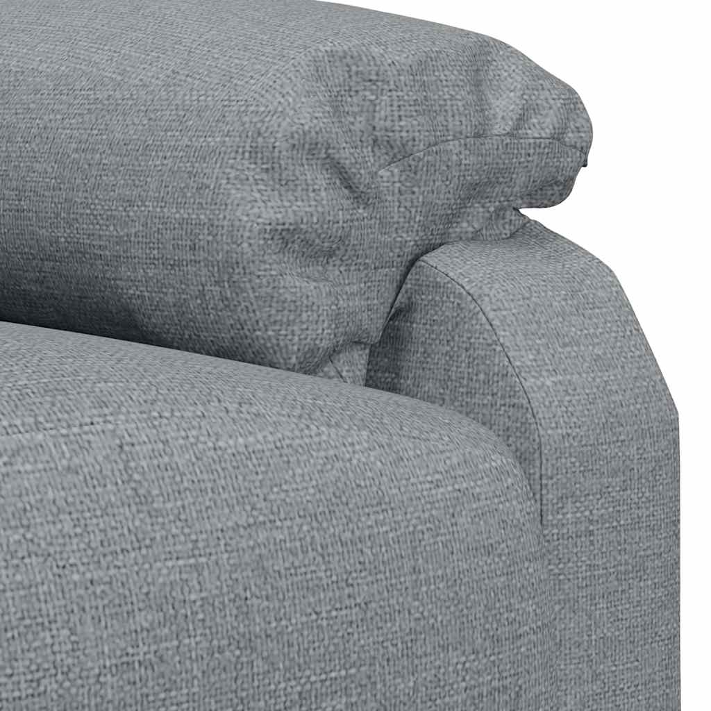 Poltrona Reclinabile in Tessuto Grigio Chiaro - homemem39