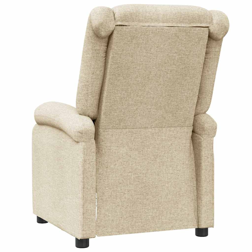Poltrona Reclinabile in Tessuto Crema - homemem39
