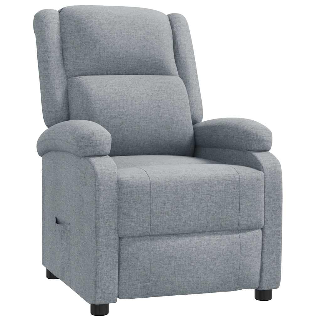 Poltrona Reclinabile in Tessuto Grigio Chiaro - homemem39