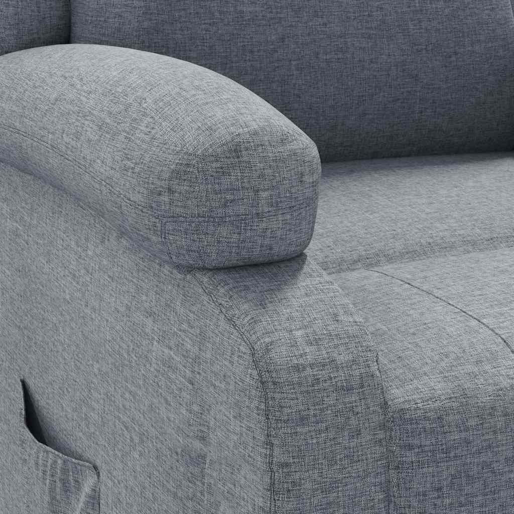 Poltrona Reclinabile in Tessuto Grigio Chiaro - homemem39
