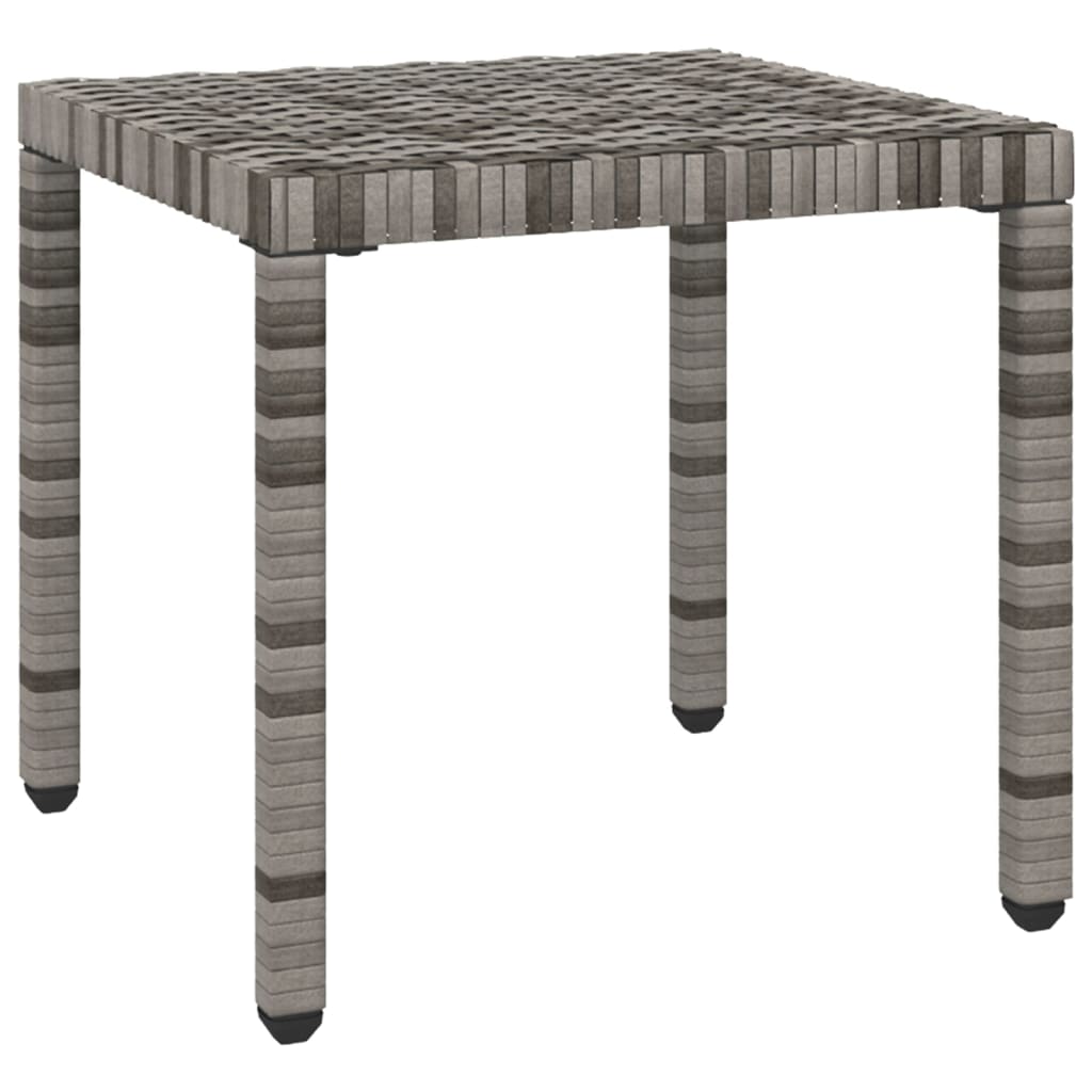 2 pcs Sun Loungers with Gray Polyrattan Table
