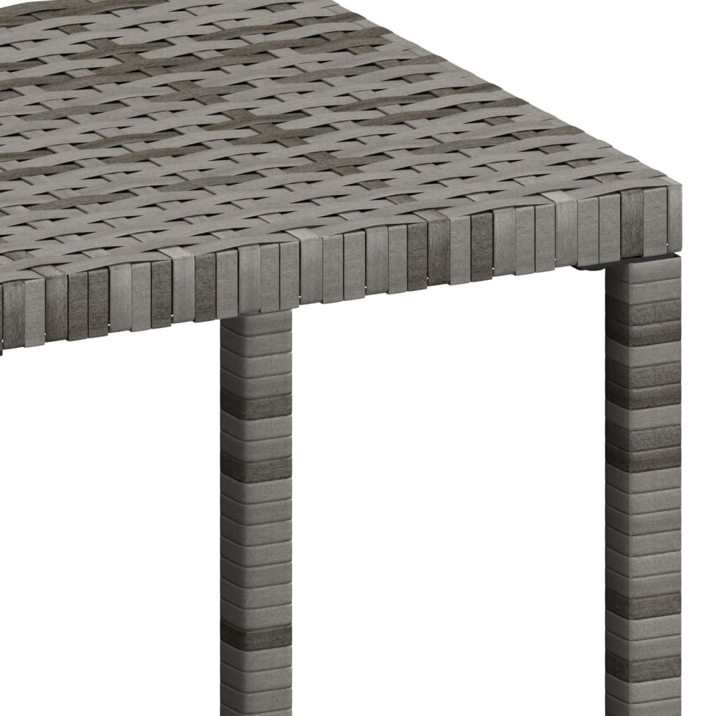 2 pcs Sun Loungers with Gray Polyrattan Table
