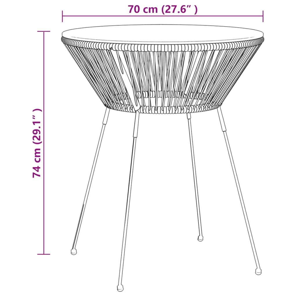 Set da Pranzo per Giardino 5 pz Nero | homemem39
