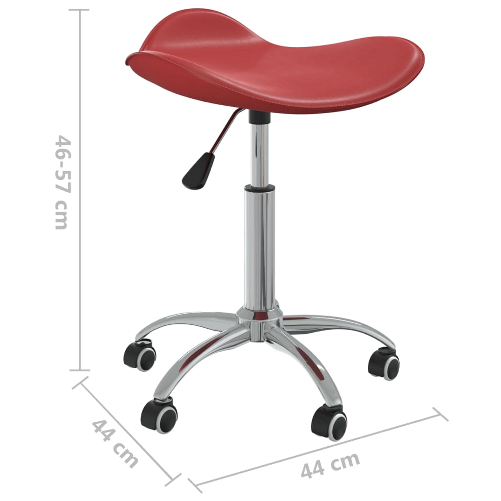 Sedia da Ufficio Rosso Vino in Similpelle - homemem39