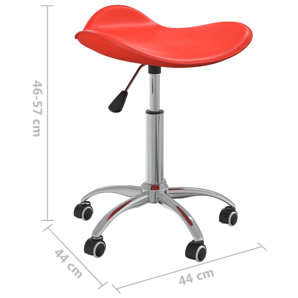 Sedia da Pranzo Girevole Rosso in Similpelle | homemem39