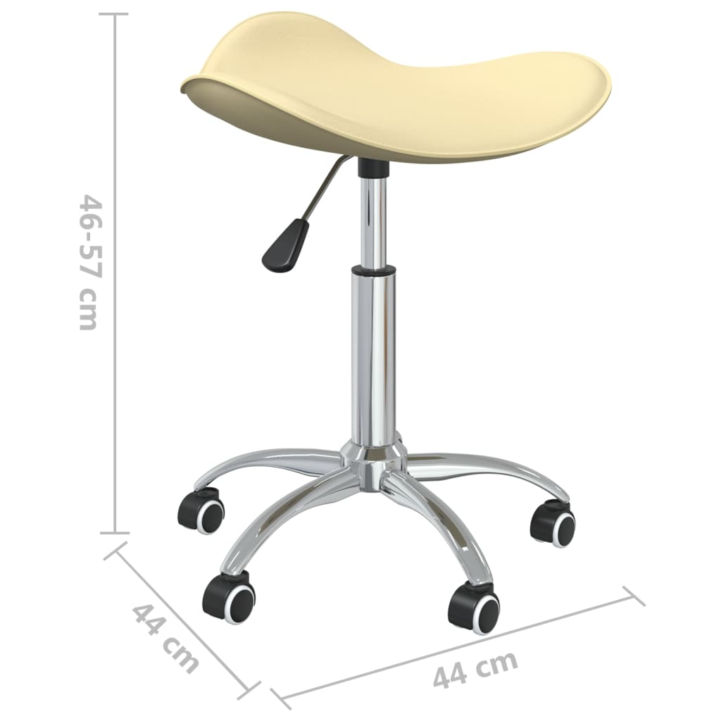 Sedia da Pranzo Girevole Crema in Similpelle