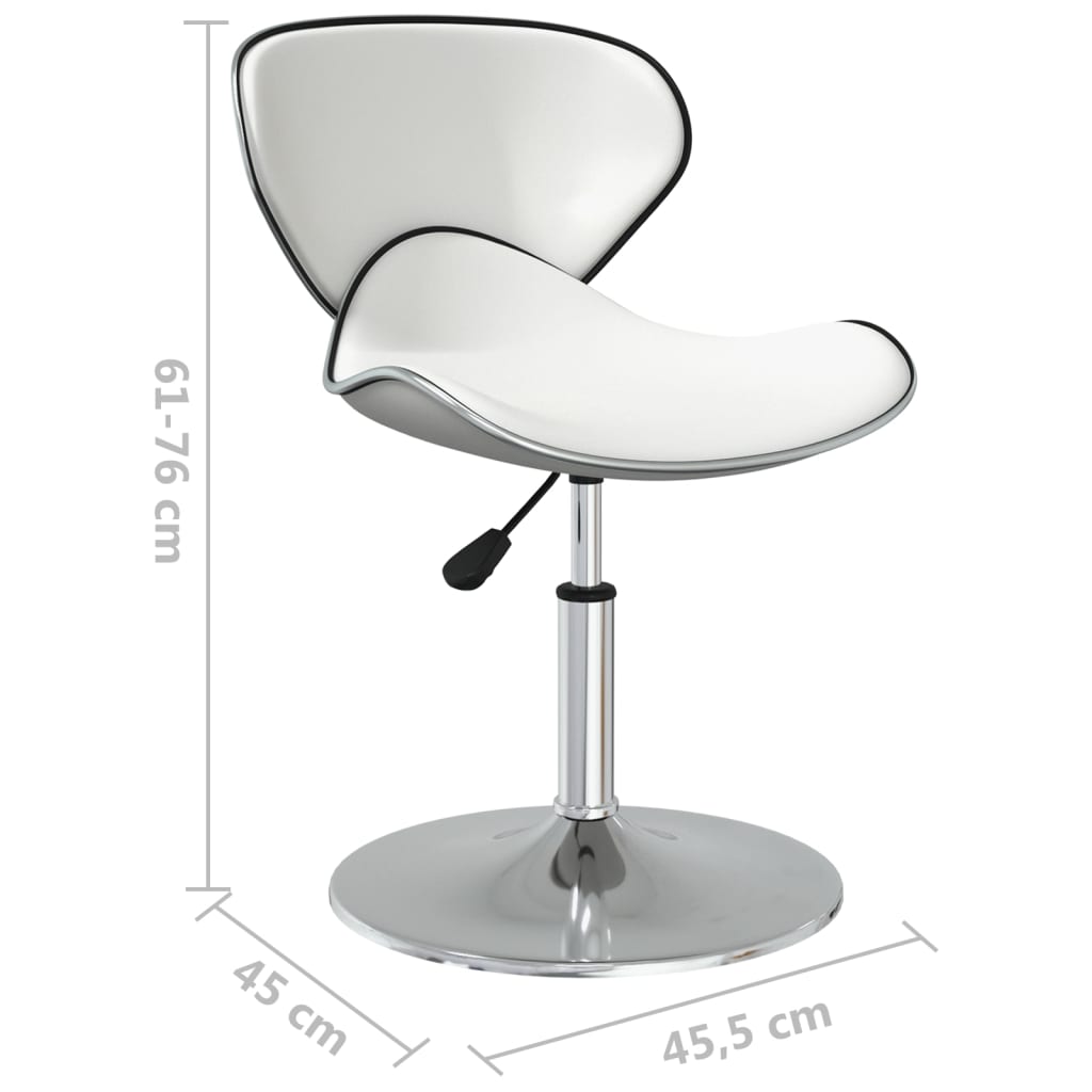 Sedie da Pranzo 4 pz Bianche in Similpelle | homemem39