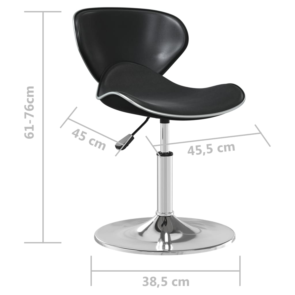Sedia da Pranzo Nera in Similpelle | homemem39