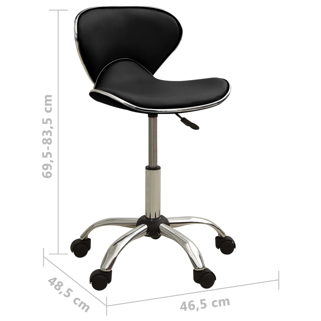 Sedia da Ufficio Nera in Similpelle | homemem39