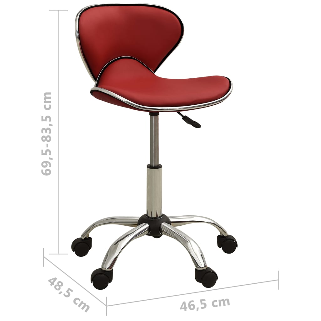 Sedia da Ufficio Rosso Vino in Similpelle | homemem39