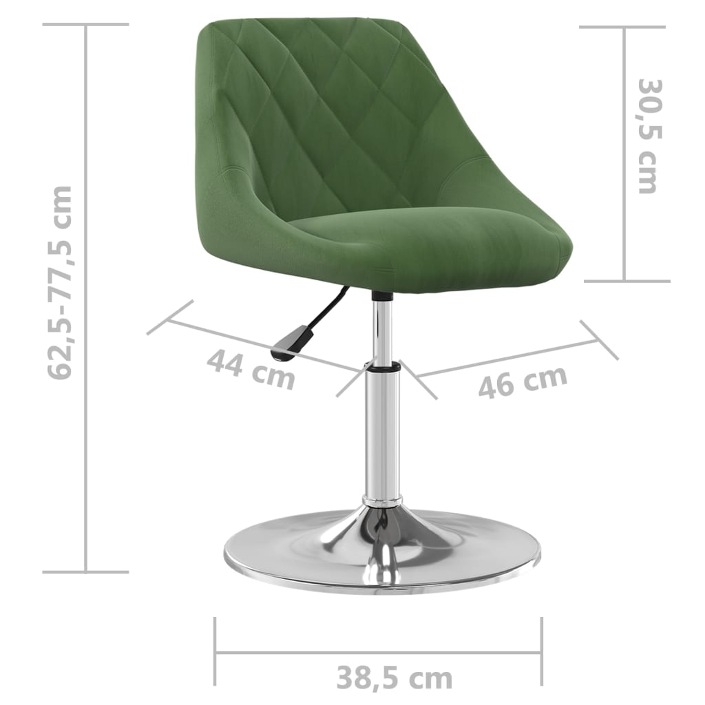 Sedie da Pranzo Girevoli 6 pz Verde Scuro in Velluto | homemem39