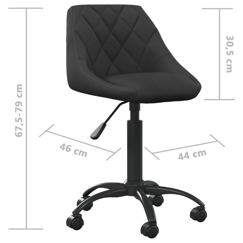 Sedia da Ufficio Nera in Velluto | homemem39