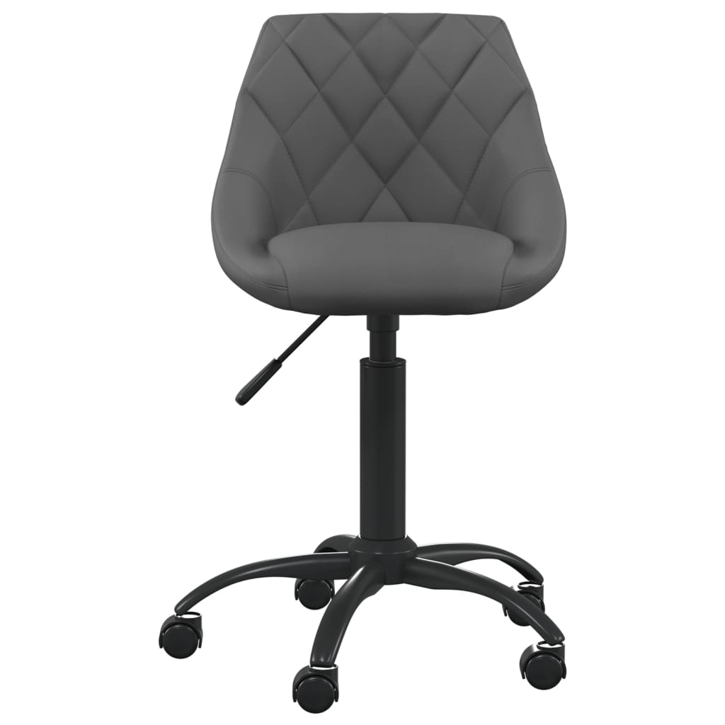 Sedia da Ufficio Grigio Scuro in Velluto - homemem39