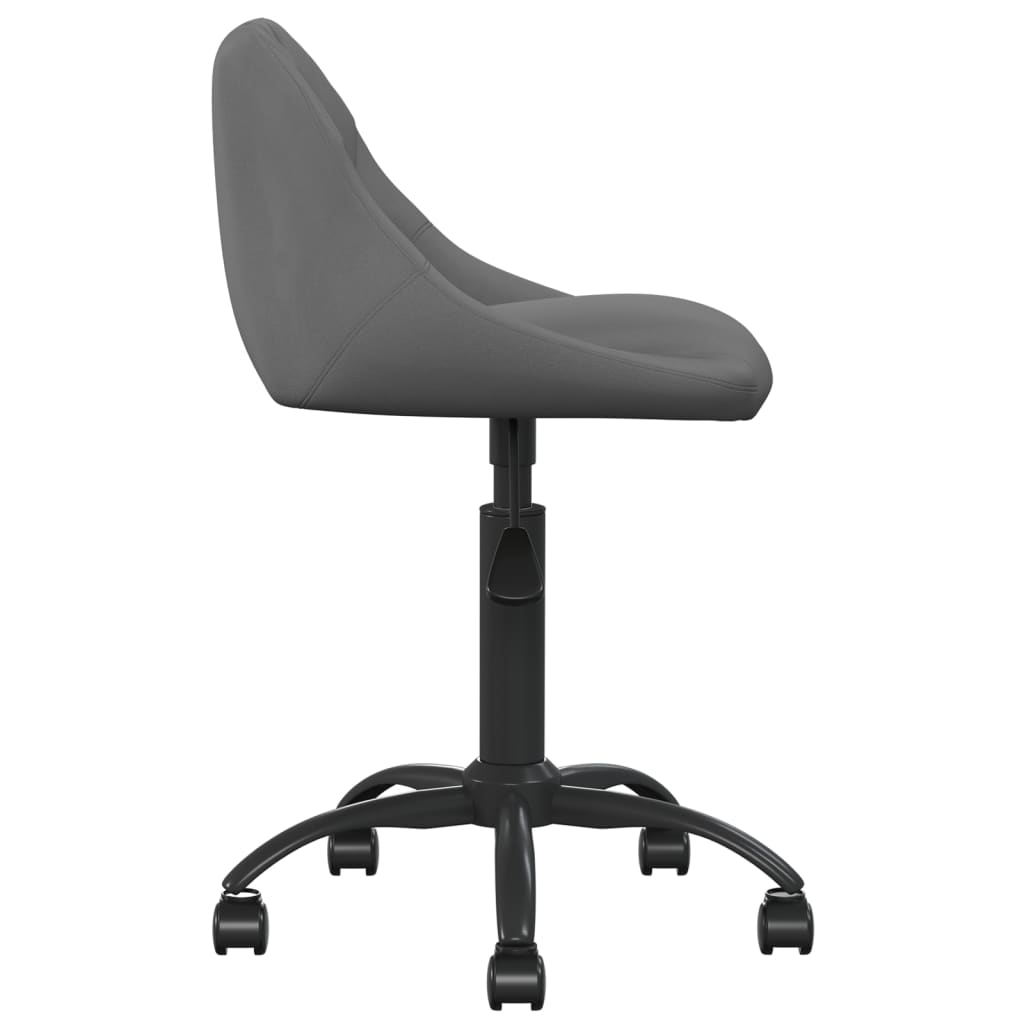 Sedia da Ufficio Grigio Scuro in Velluto - homemem39