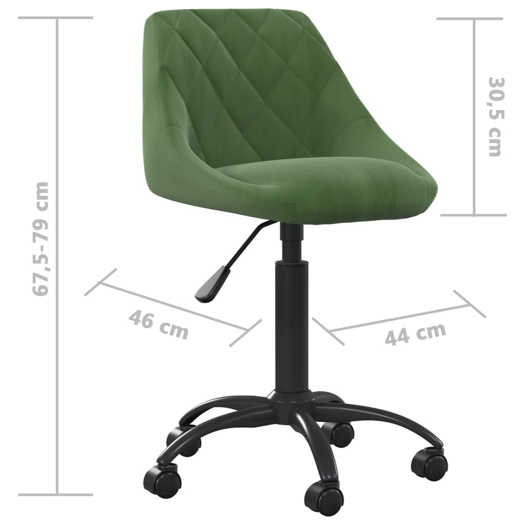 Sedia da Ufficio Verde Scuro in Velluto | homemem39