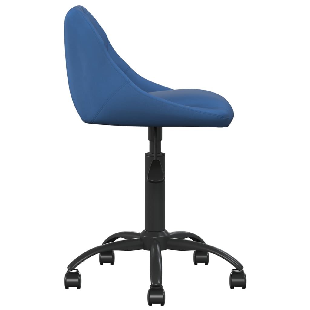 Sedia da Ufficio Blu in Velluto - homemem39