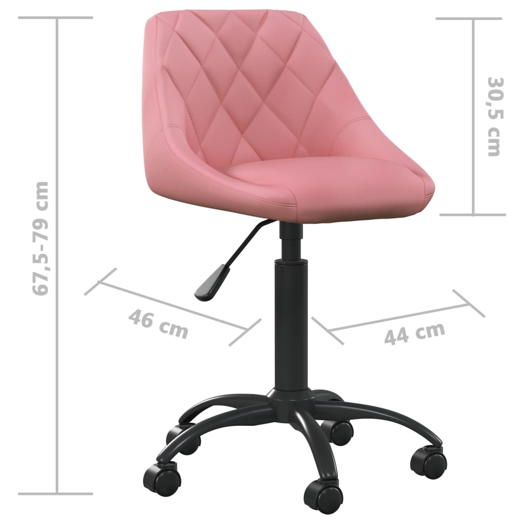 Sedia da Ufficio Rosa in Velluto | homemem39