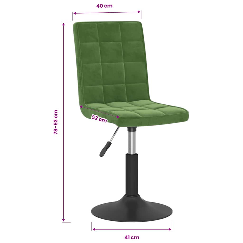Sedie da Pranzo Girevoli 4 pz Verde Scuro in Velluto | homemem39
