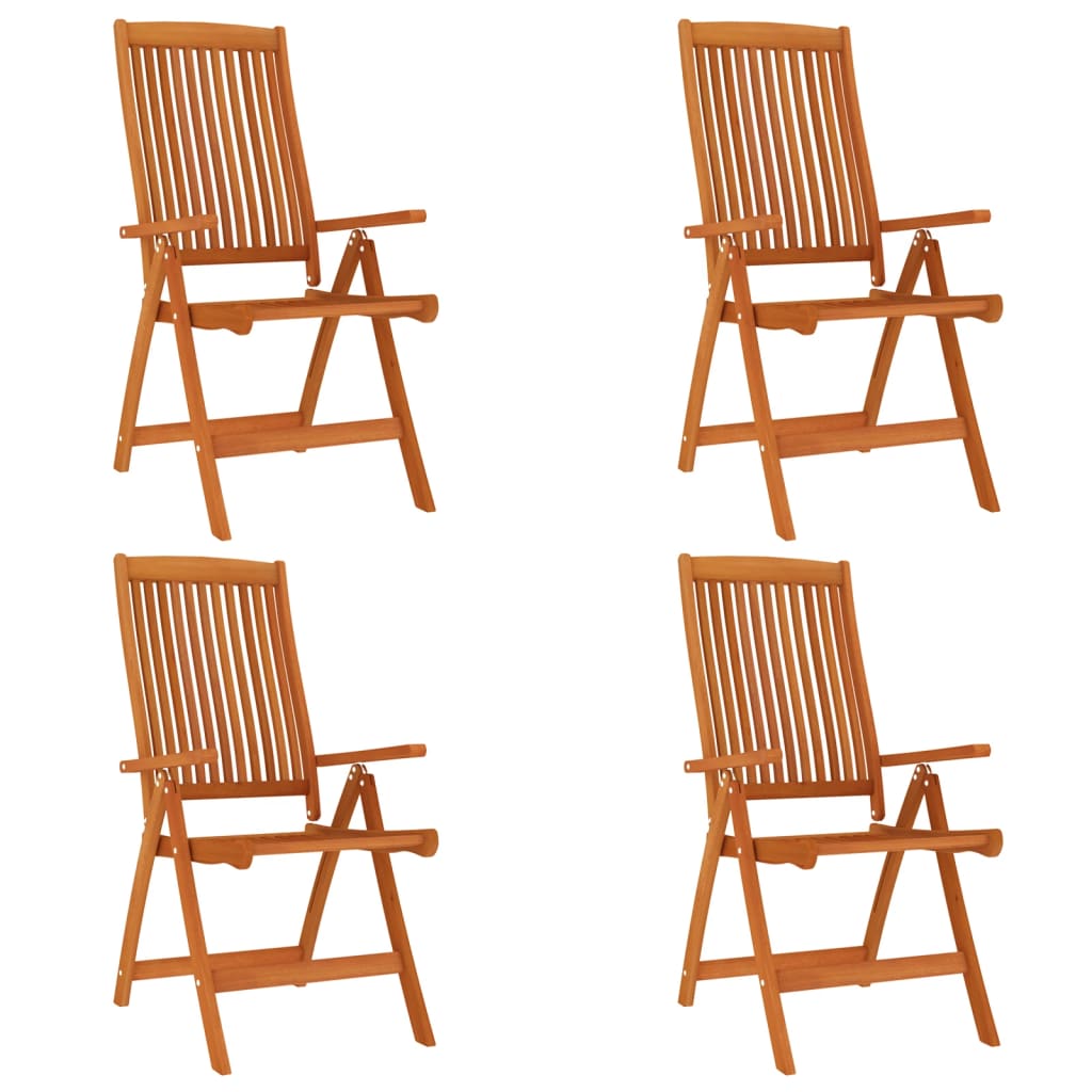 Sedie da Giardino Pieghevoli 4pz in Legno Massello di Eucalipto - homemem39