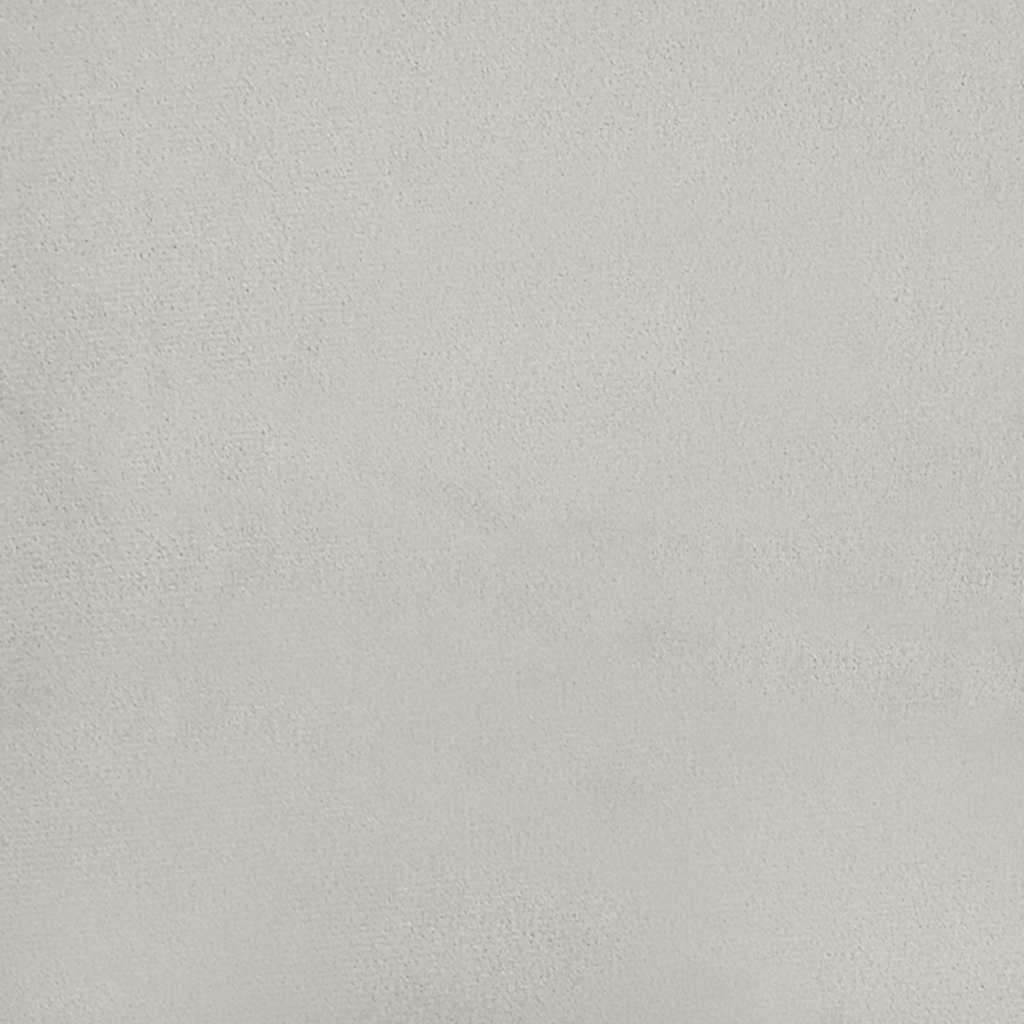 Sgabello Rotondo Grigio Chiaro in Velluto - homemem39
