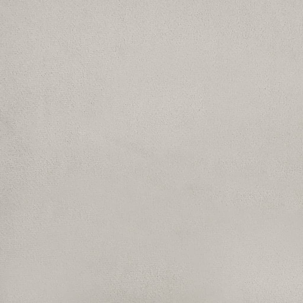 Sgabello Rotondo con Contenitore Grigio Chiaro in Velluto 31 x 37 cm - homemem39