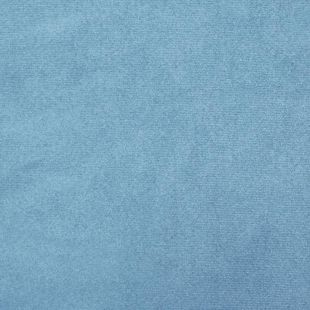 Sgabello Rotondo con Contenitore Azzurro in Velluto 31 x 37 cm