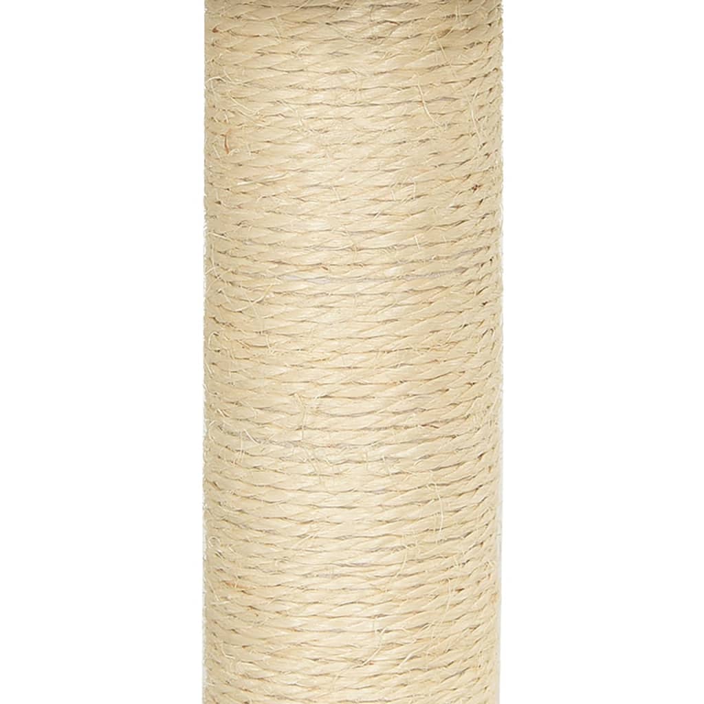 Albero per Gatti con Tiragraffi in Sisal Grigio Scuro 155 cm - homemem39