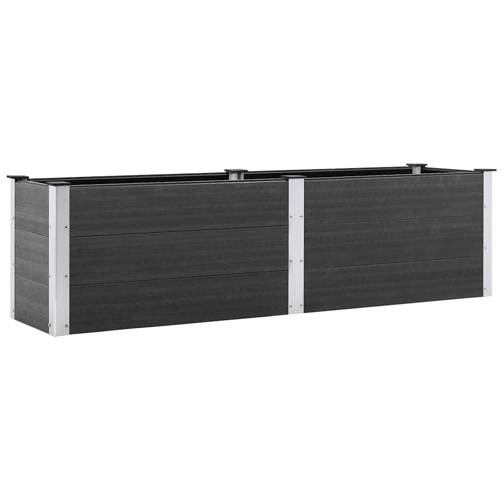 Fioriera Rialzata da Giardino 200x50x54 cm in WPC Grigio - homemem39