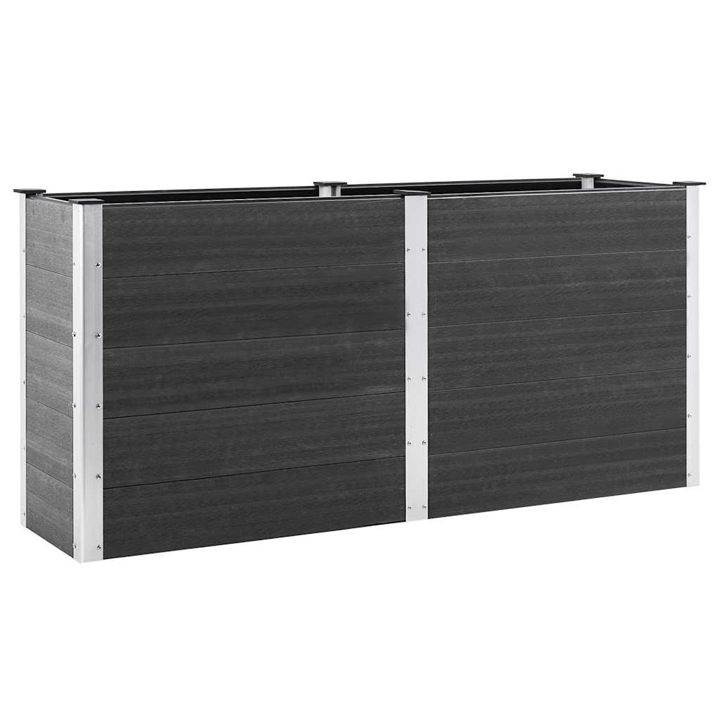 Fioriera Rialzata da Giardino 200x50x91 cm in WPC Grigio - homemem39