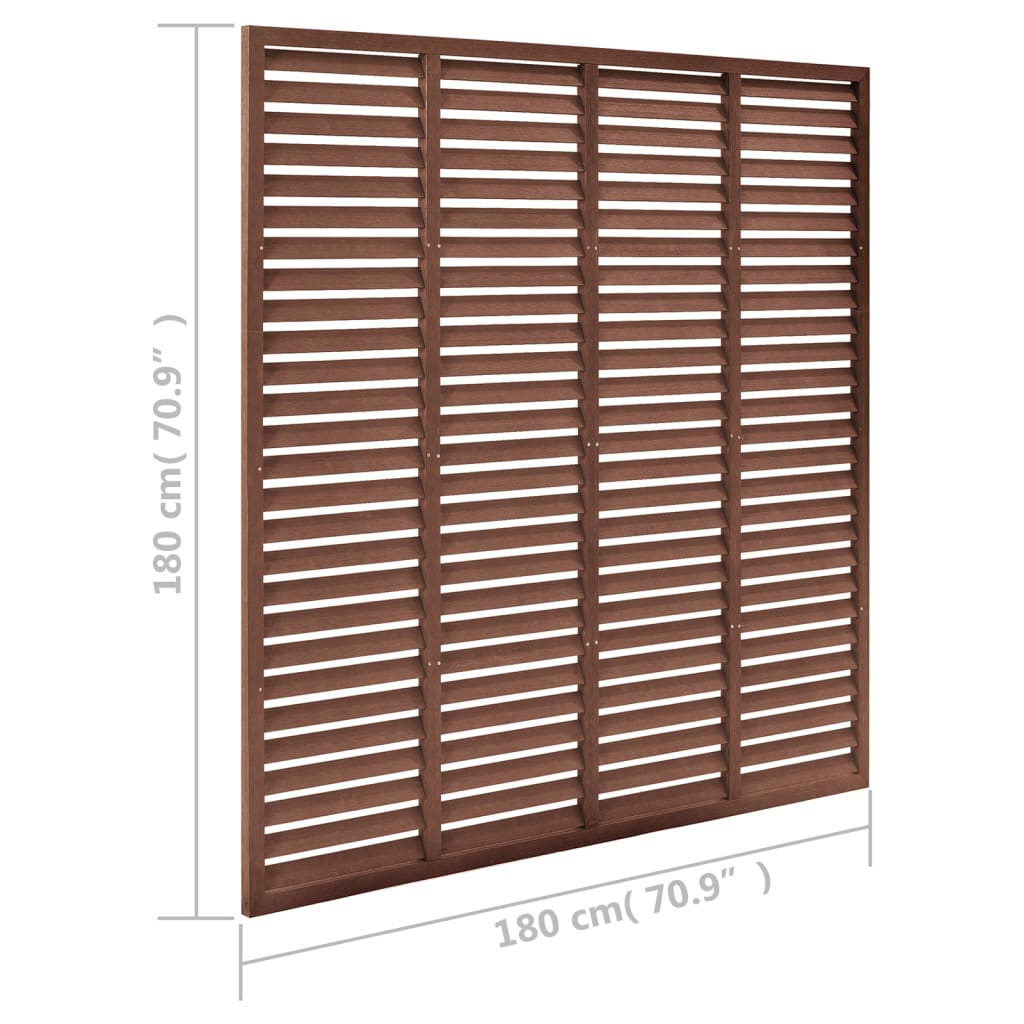 Recinzione a Persiana in WPC 180x180 cm Marrone | homemem39
