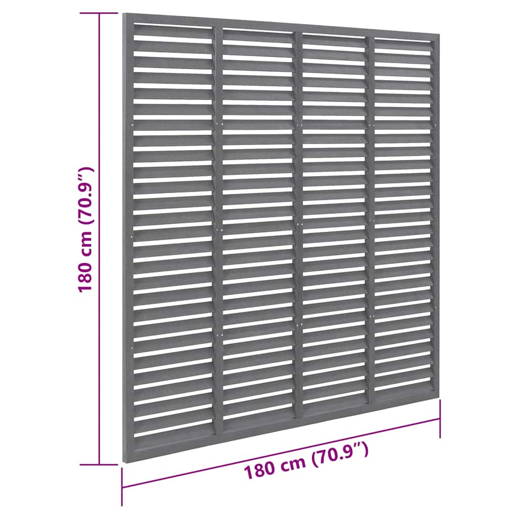Recinzione a Persiana in WPC 180x180 cm Grigia | homemem39